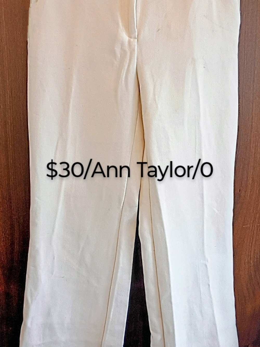 Ann Taylor Cream Boot Cut Pants 0